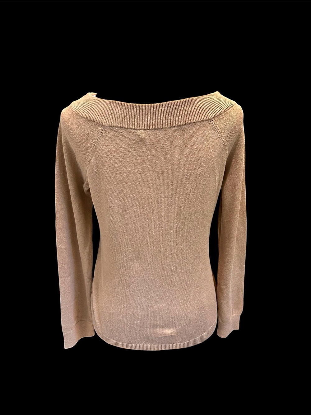 Lauren Ralph Lauren 100% Cotton Equestrian Boatneck Sweater Camel Size M - Picture 3 of 10